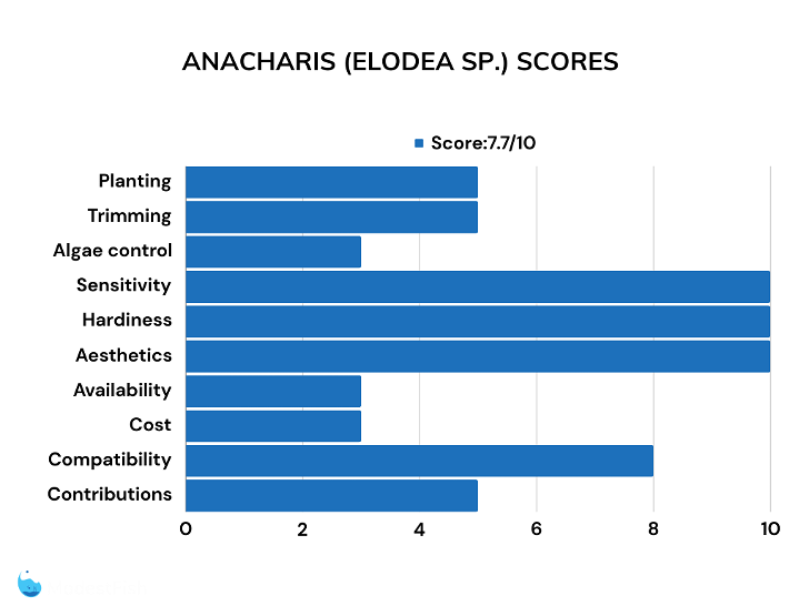 Anacharis scores bar chart