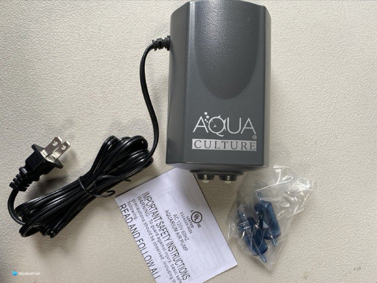 Aquaculture aquarium air pump unboxed